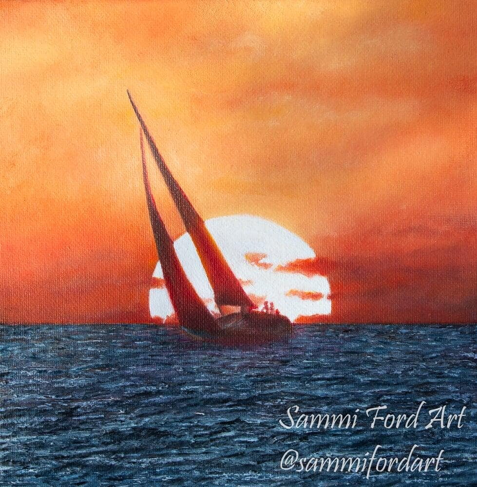 Sailing At Sunset